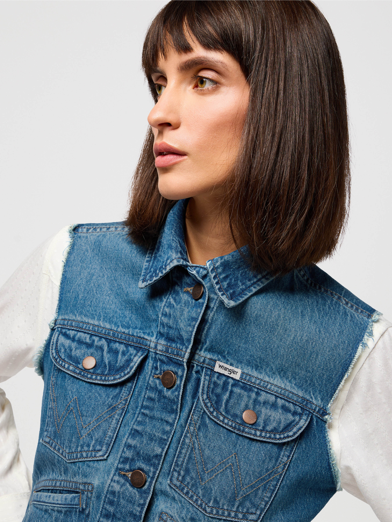 Жилет Wrangler Shrunken Denim модель 112350356 Жилет Wrangler Shrunken Denim модель 112350356 Фото