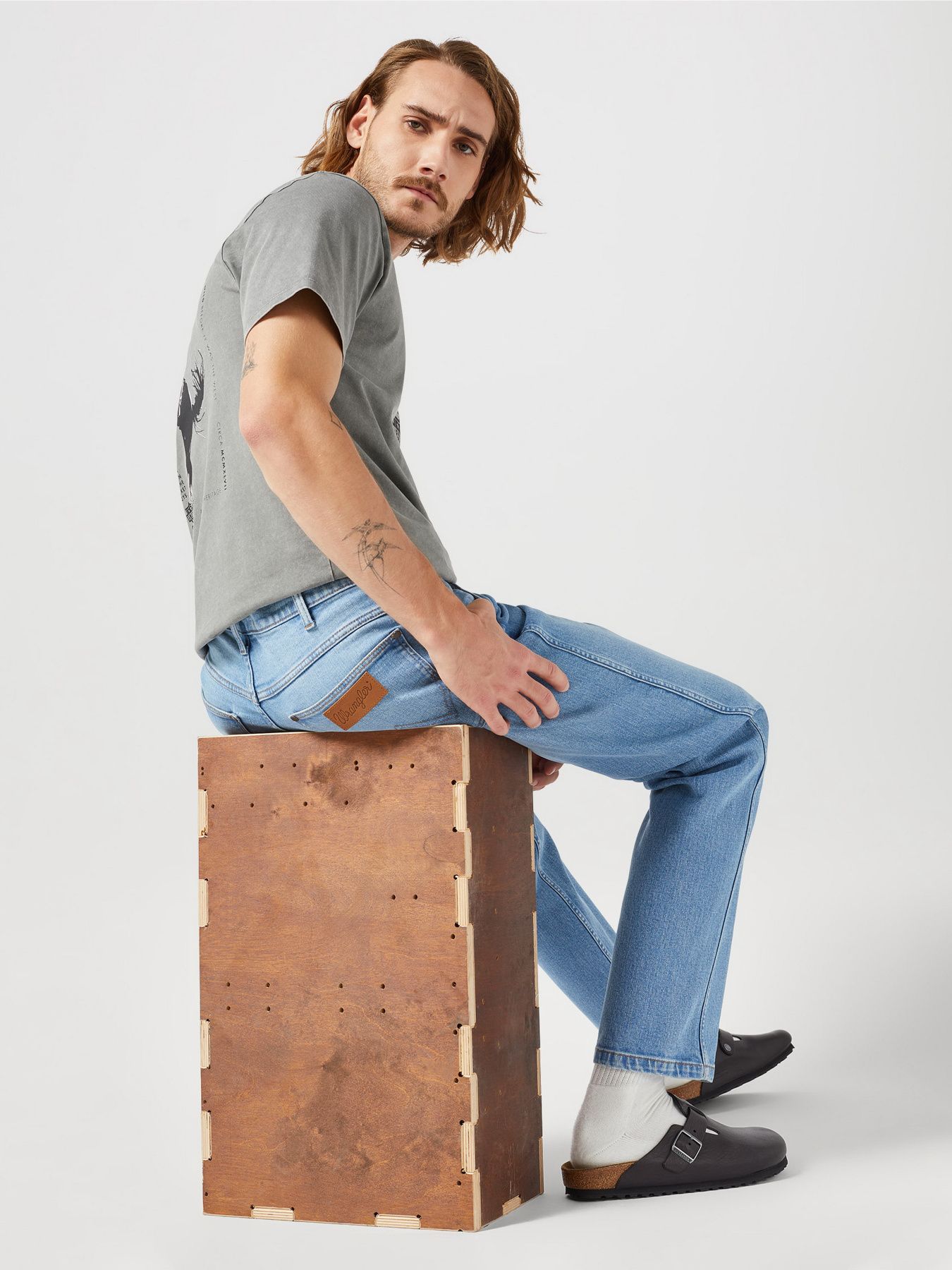 Прямі джинси Wrangler Frontier Модель 112350807 Фото