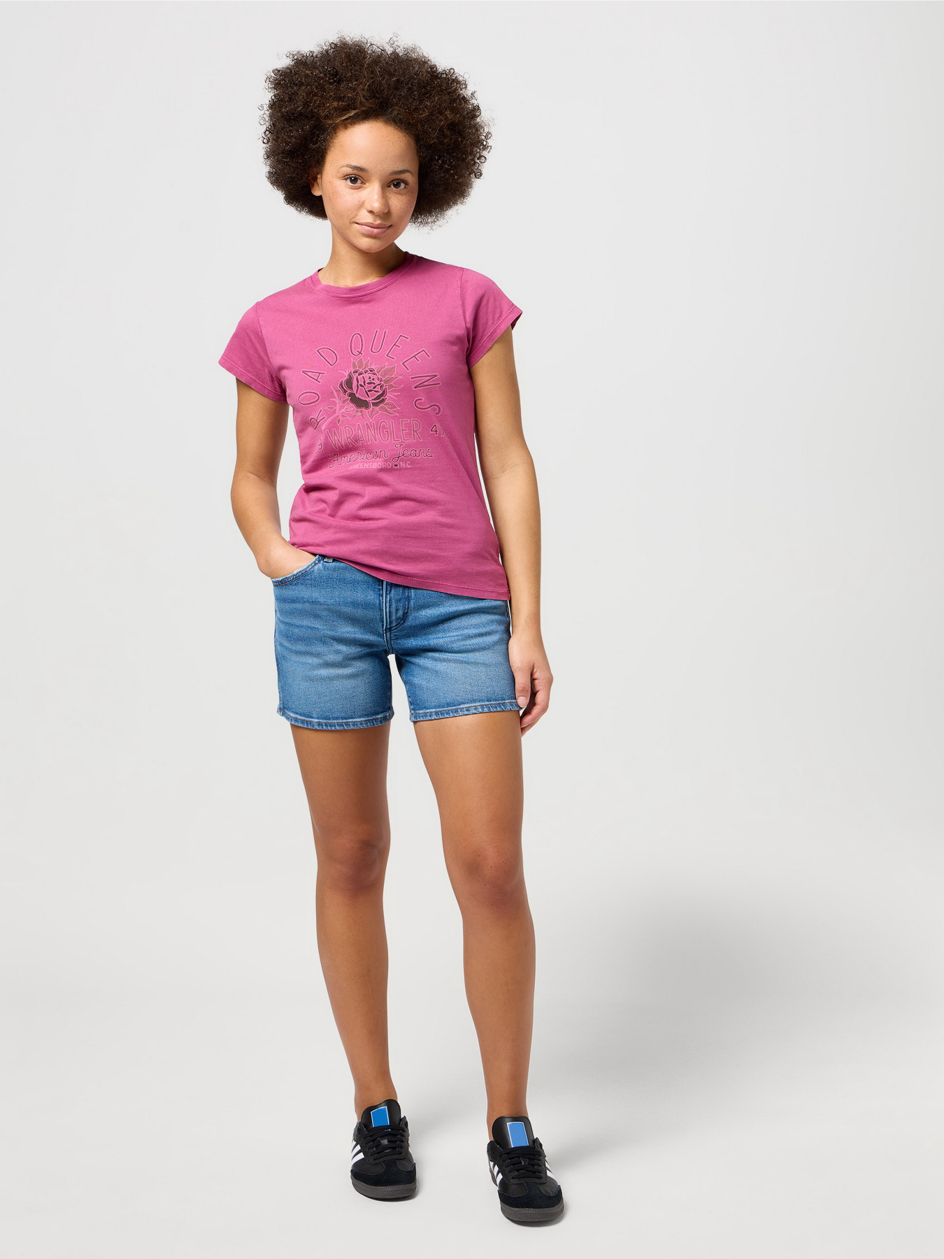 Шорти джинсові Wrangler Boyfriend модель 112351037 Фото