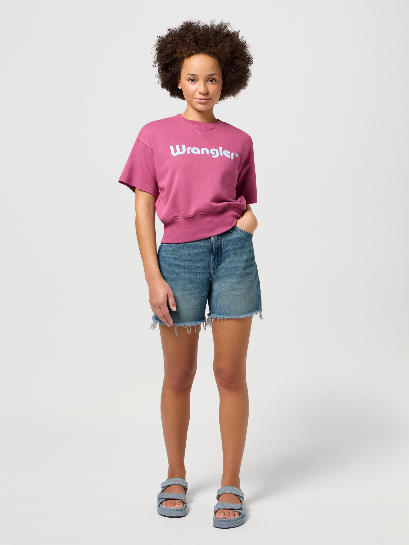 Шорти джинсові Wrangler Cowboy 5 Inch модель 112351075 Фото