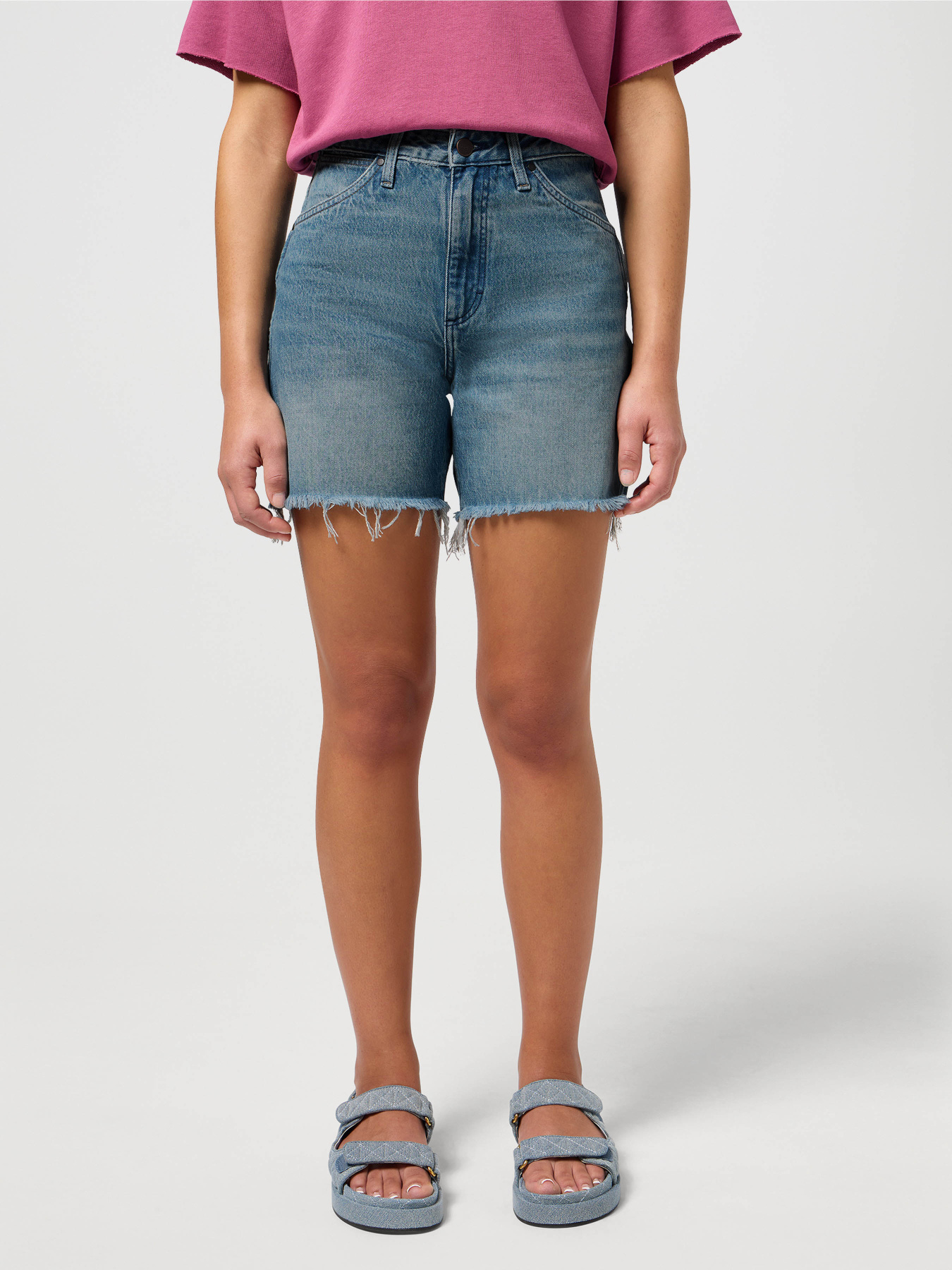 Джинсовые шорты Wrangler Cowboy 5 Inch модель 112351075 Фото