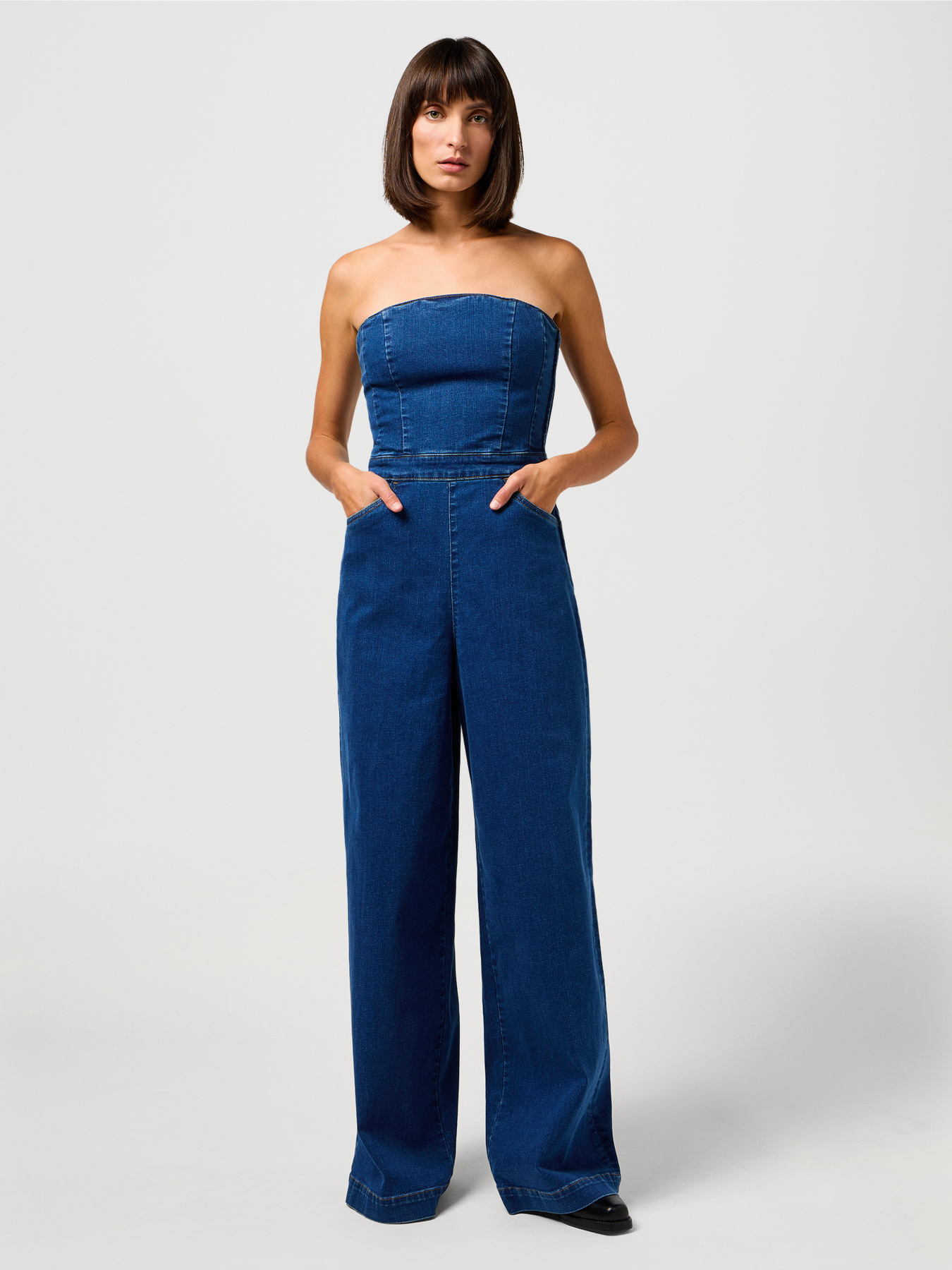 Джинсовий комбінезон Wrangler Corset Playsuit модель 112352523 Фото