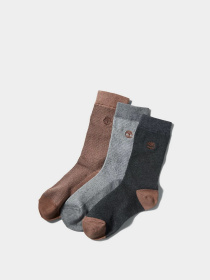 Набір шкарпеток Timberland Three Pair Pack Piqué Crew модель TB0A1EQK500 Набір шкарпеток Timberland Three Pair Pack Piqué Crew модель TB0A1EQK500 Фото