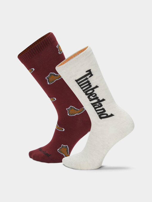 Набор носков Timberland All Gender 2 Pair Pack All-over Print Crew модель TB0A2PVDEFF Фото