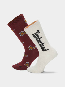 Набір шкарпеток Timberland All Gender 2 Pair Pack All-over Print Crew модель TB0A2PVDEFF Фото