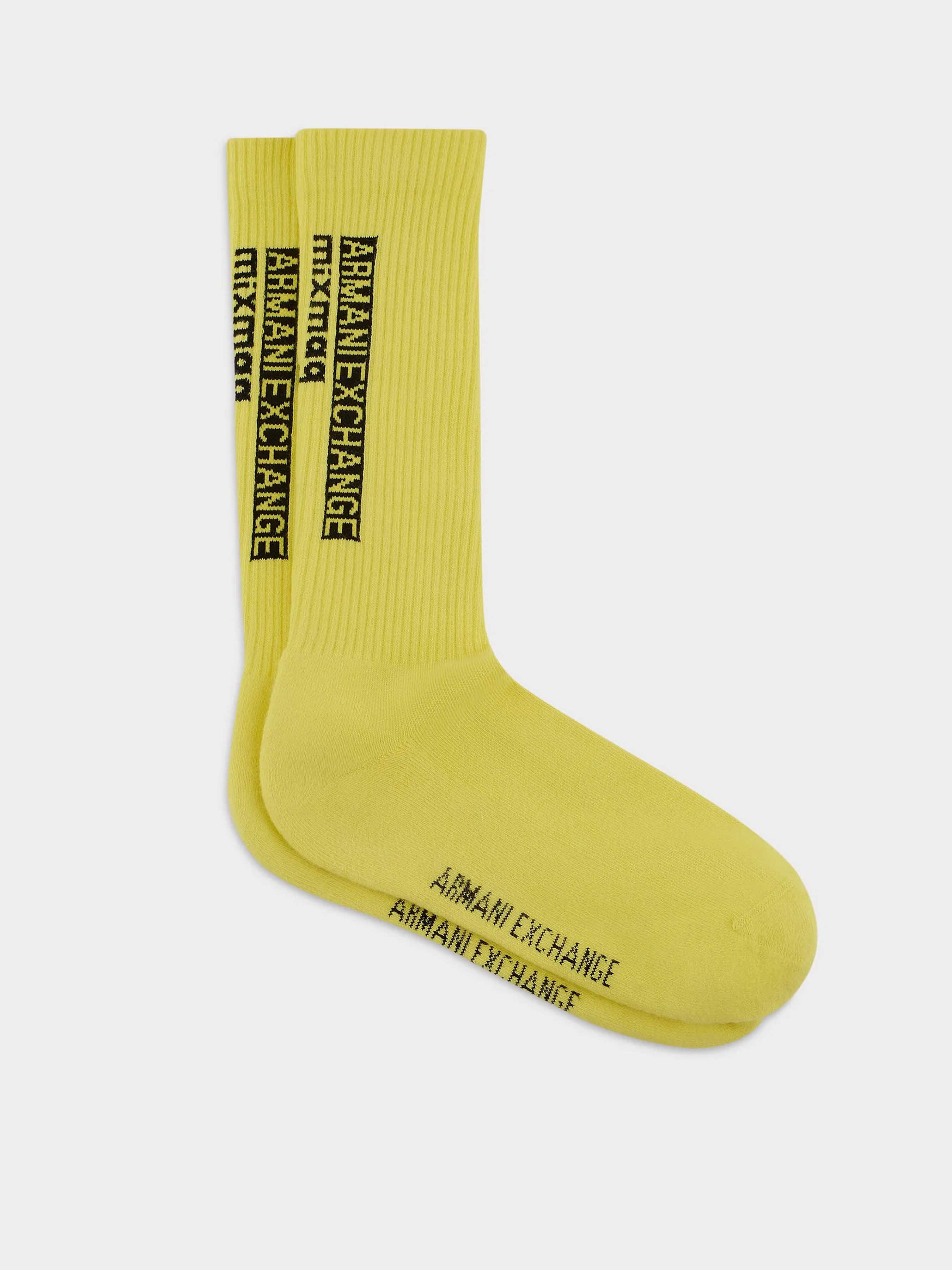Armani Exchange Шкарпетки (WU1211) Чоловіче колір - Салатовий матеріал - Бавовна