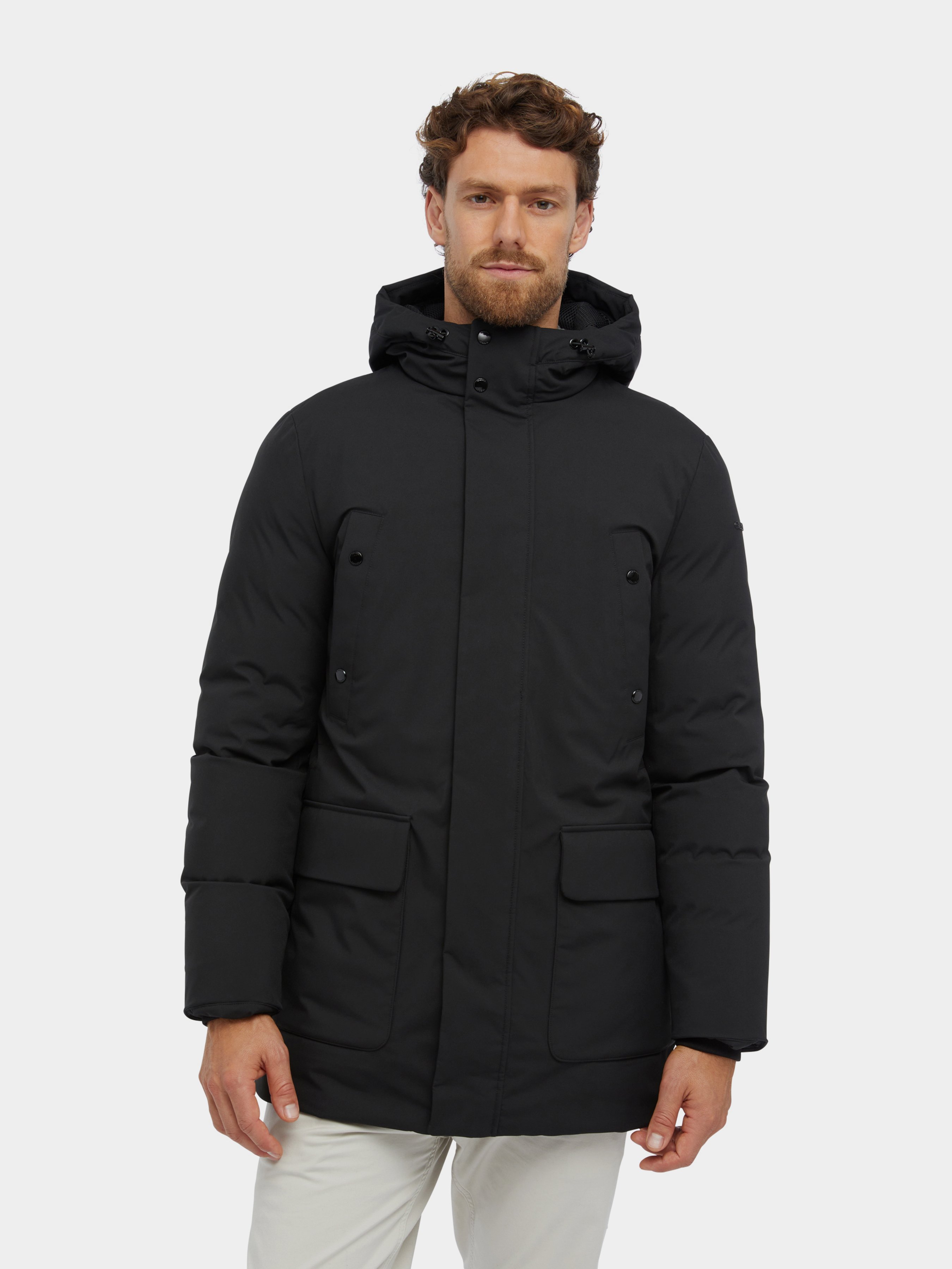 Чоловіча Парка Geox Spherica (XA6554) колір чорний, матеріал поліестер