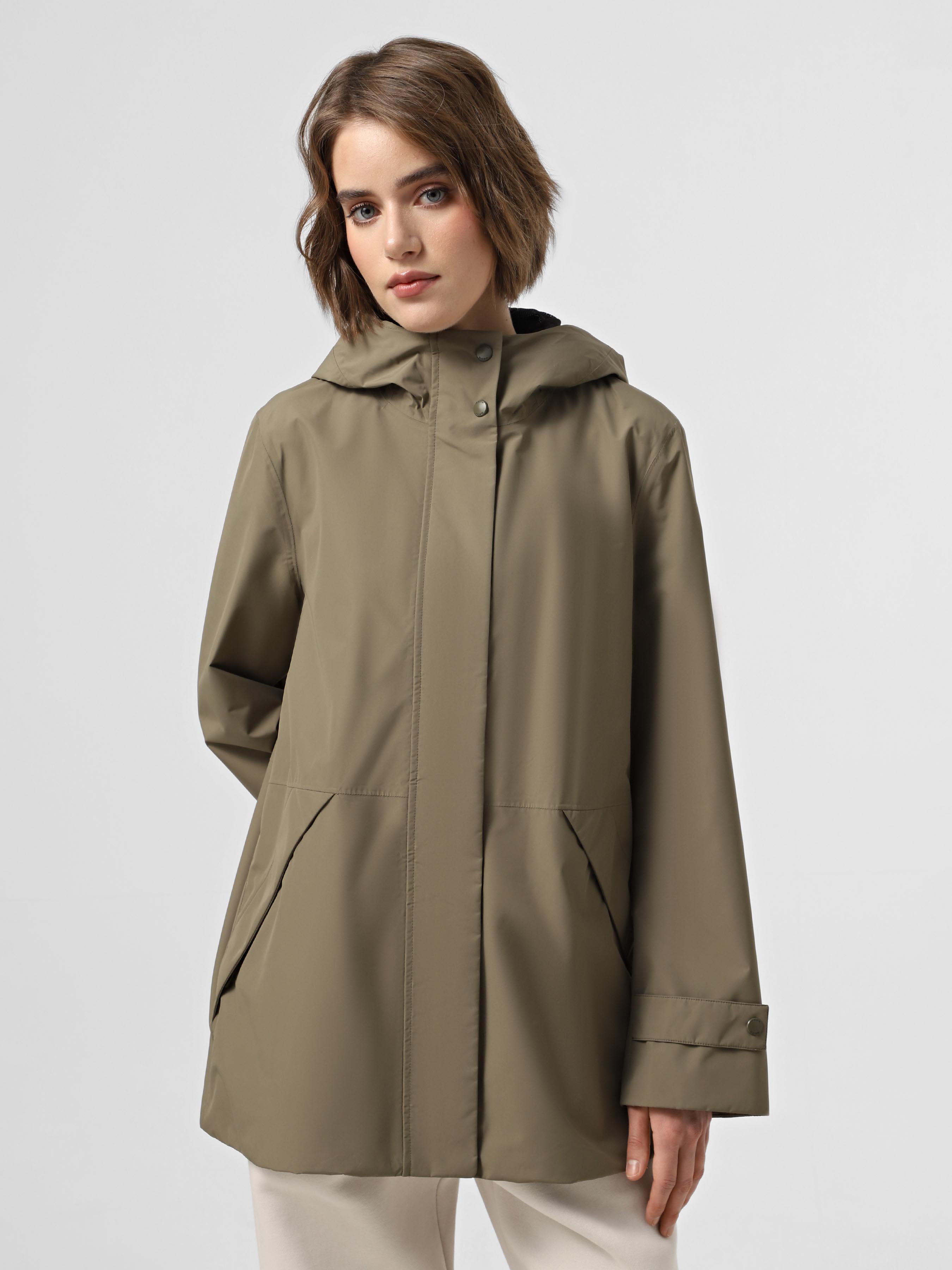 Жіноча Демісезонна куртка Geox Hoara (XA6704) колір тауп, матеріал поліестер