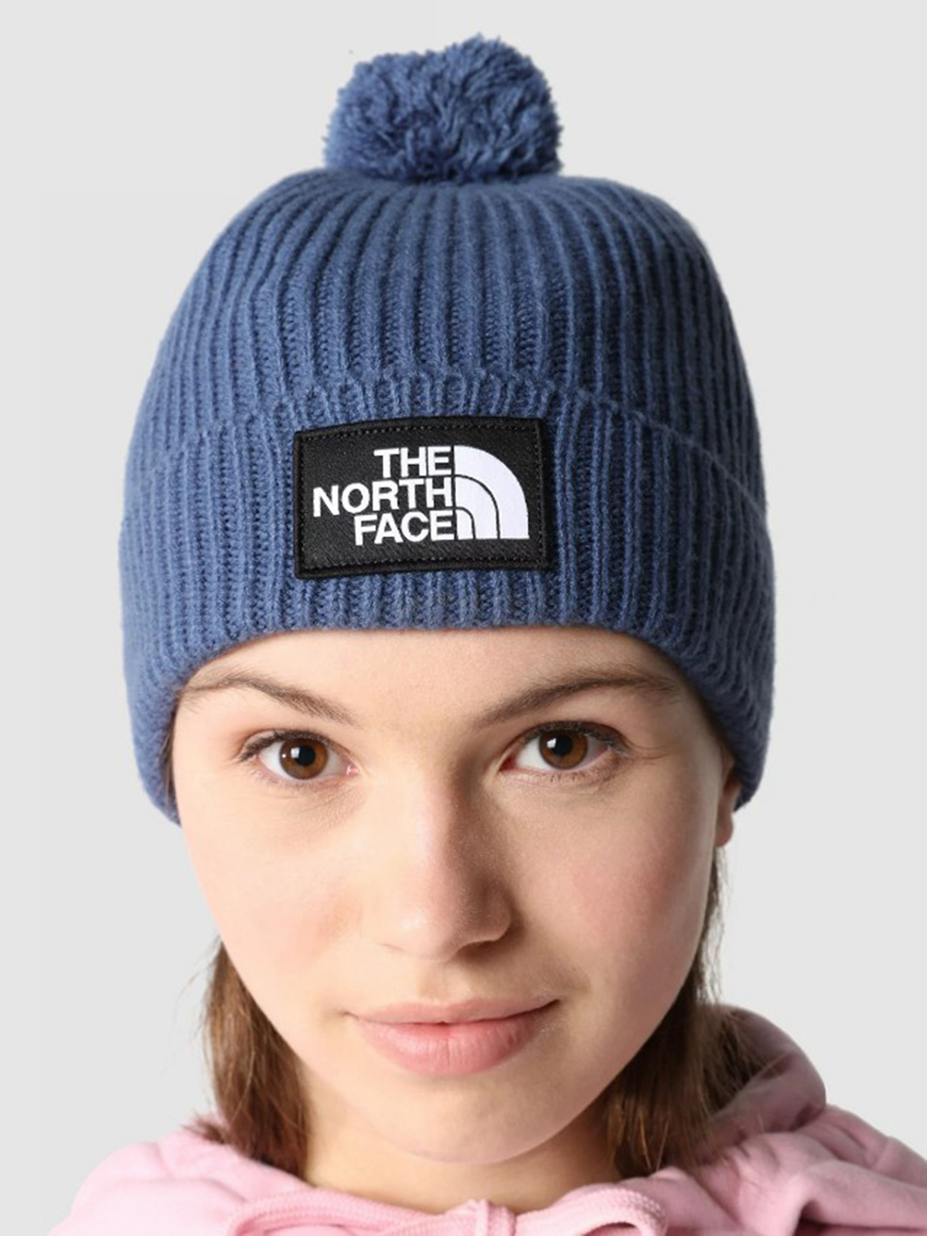 Шапка The North Face Logo Box Pom Beanie модель NF0A3FN3HDC1 Фото