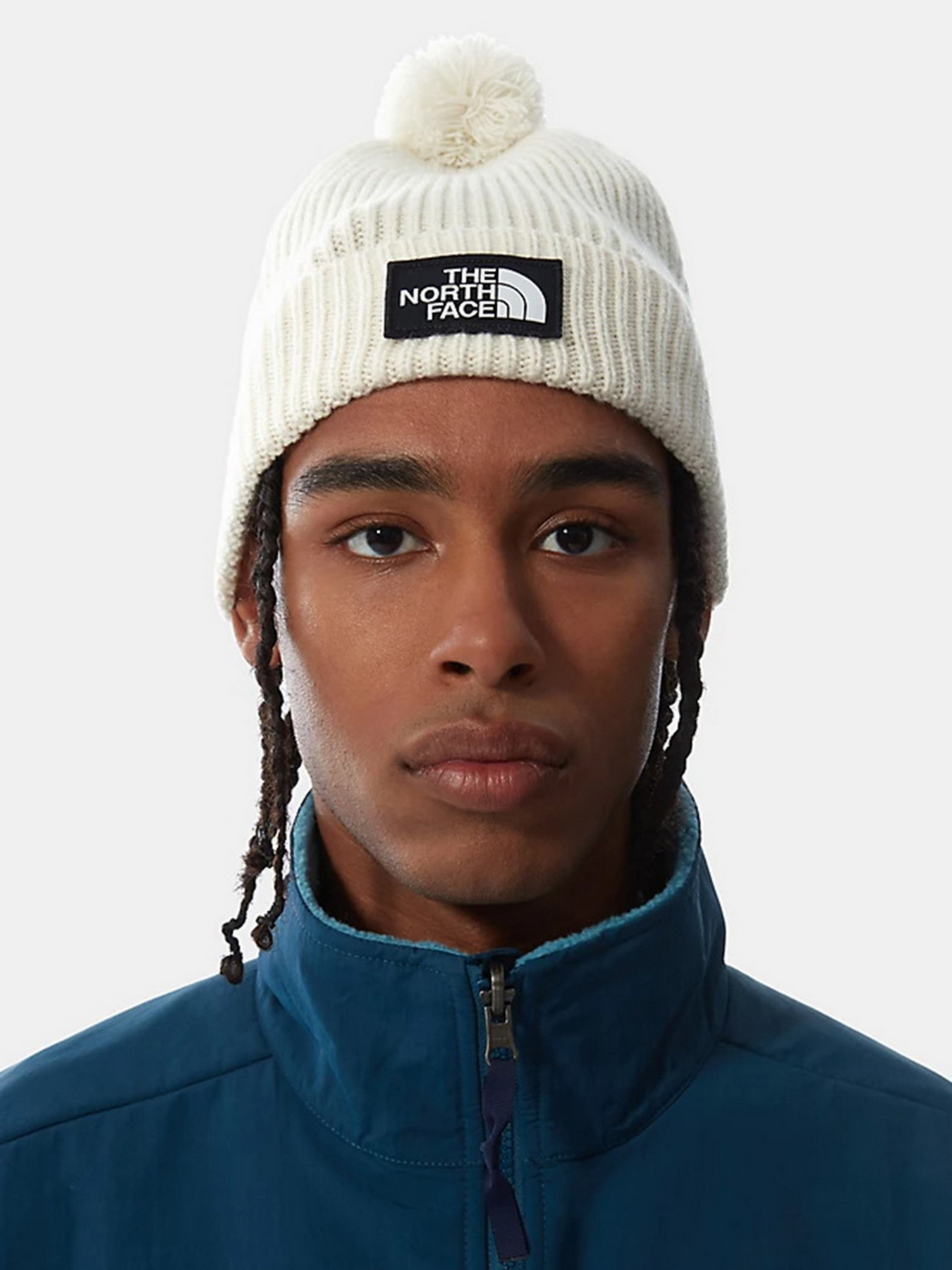 Шапка The North Face Logo Box Pom Beanie модель NF0A3FN311P1 Фото