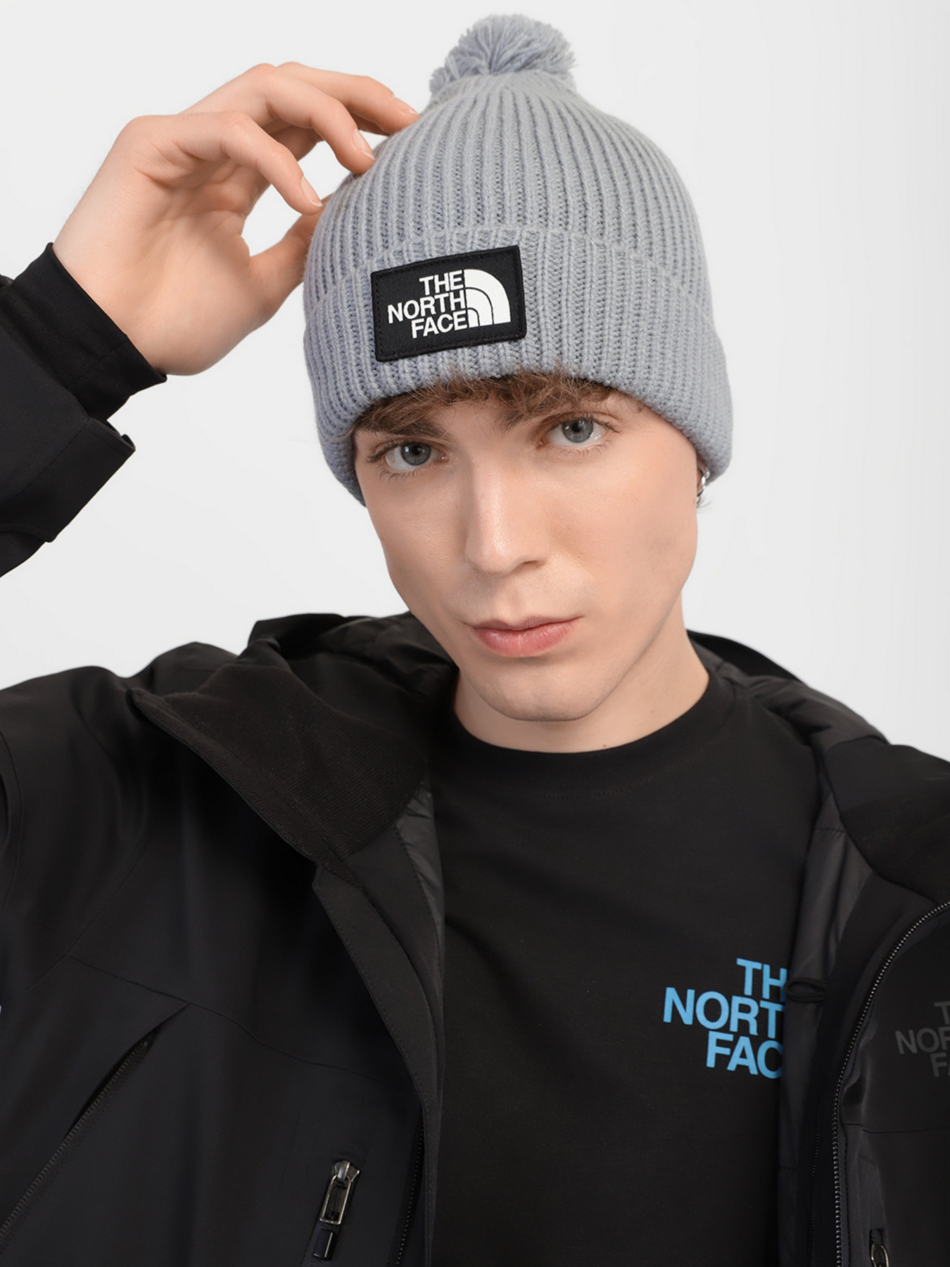 Шапка The North Face Logo Box Pom Beanie модель NF0A3FN3ZDK1 Фото