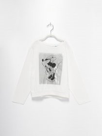 Лонгслив ZARA модель 1165/761/251_білий комб. Фото