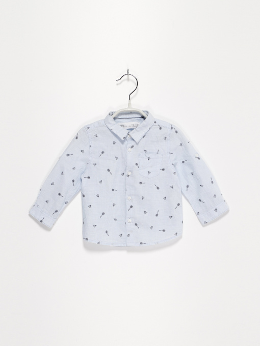 Блуза ZARA Модель 8574/501/427_синій комб. Фото