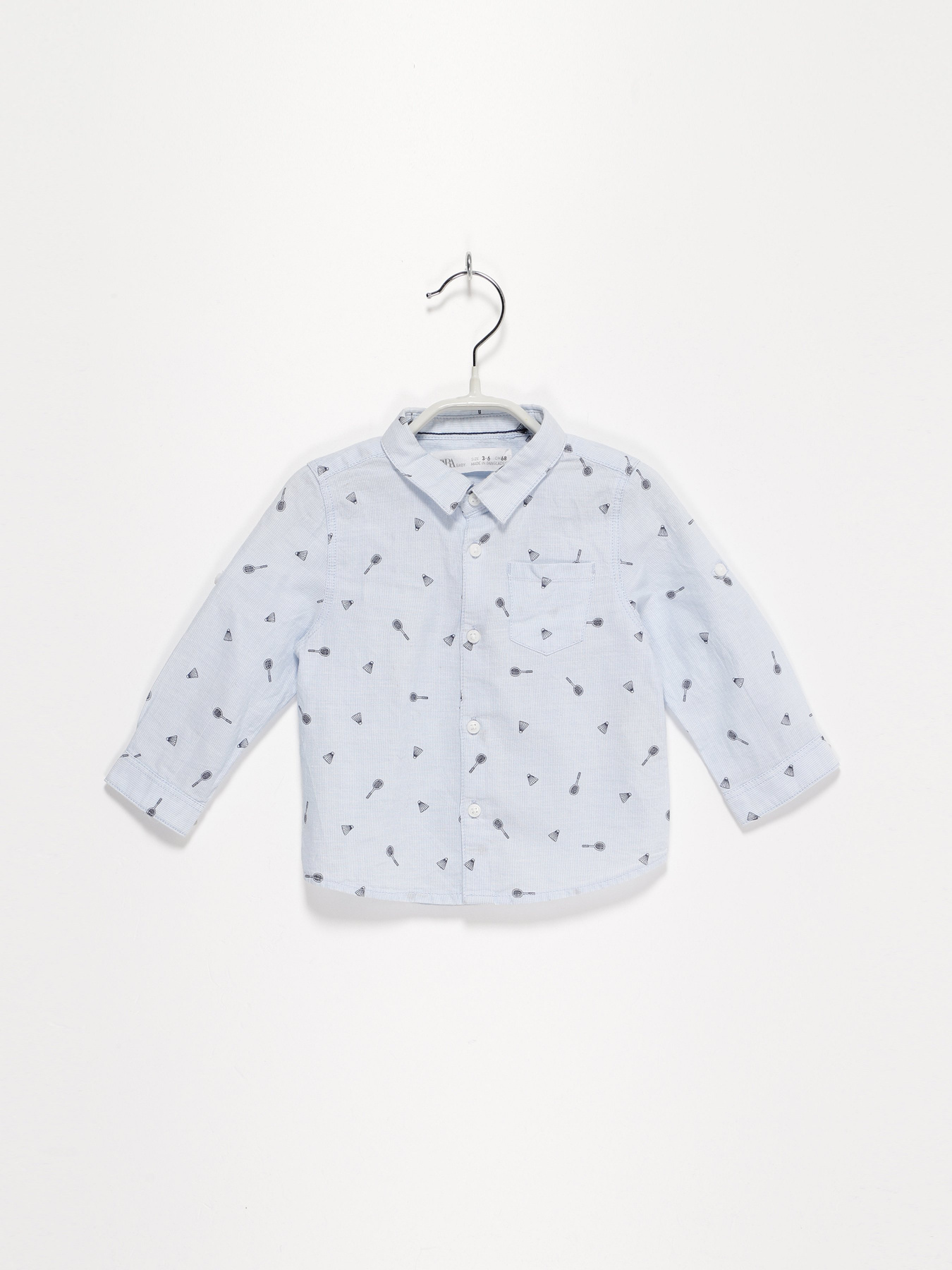 Блуза ZARA модель 8574/501/427_синій комб. Фото