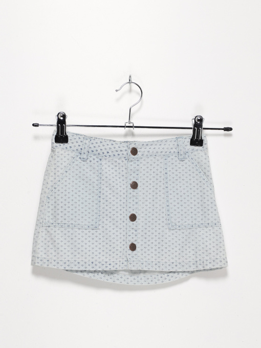 Юбка мини ZARA модель 5060/620/230_с.блакитний комб. Фото