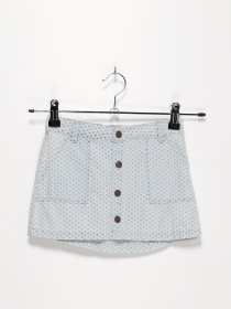 Юбка мини ZARA модель 5060/620/230_с.блакитний комб. Фото