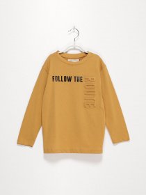 Лонгслів ZARA модель 5584/771/305_гірчичний з чорним Фото