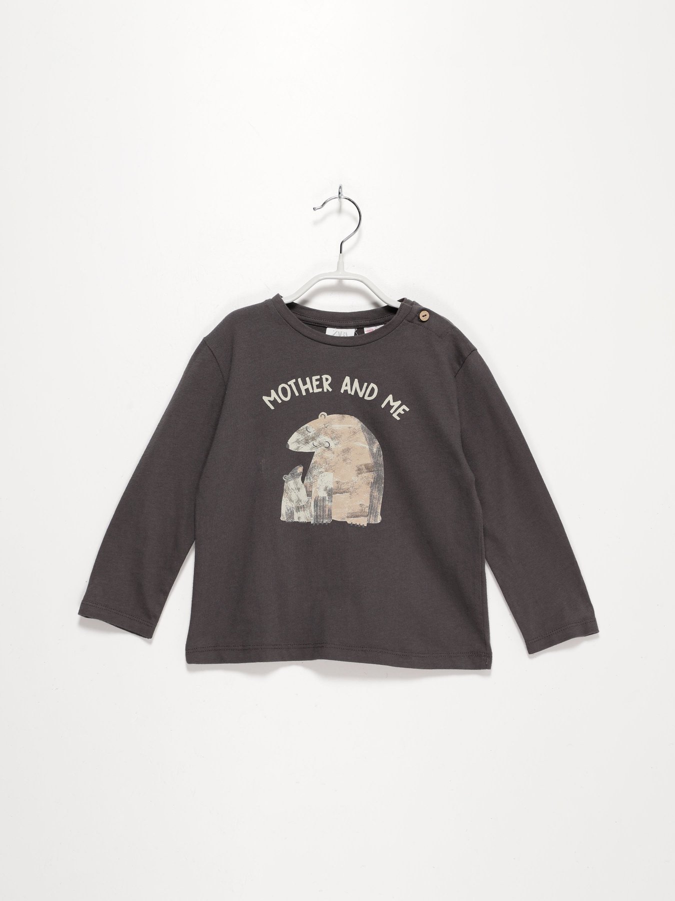 Лонгслив ZARA модель 6050/563/8070_т.сірий комб. Фото