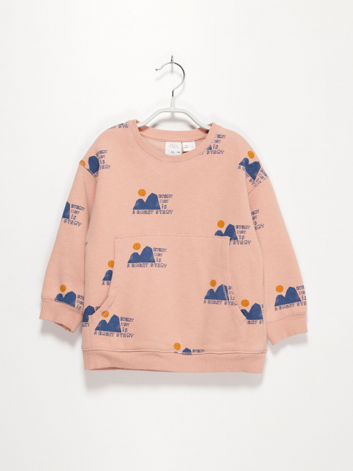 Свитшот ZARA модель 6224/560/9260_рожевий комб. Фото