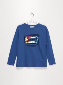 Лонгслив ZARA модель 6224/778/4200_синій комб. Фото