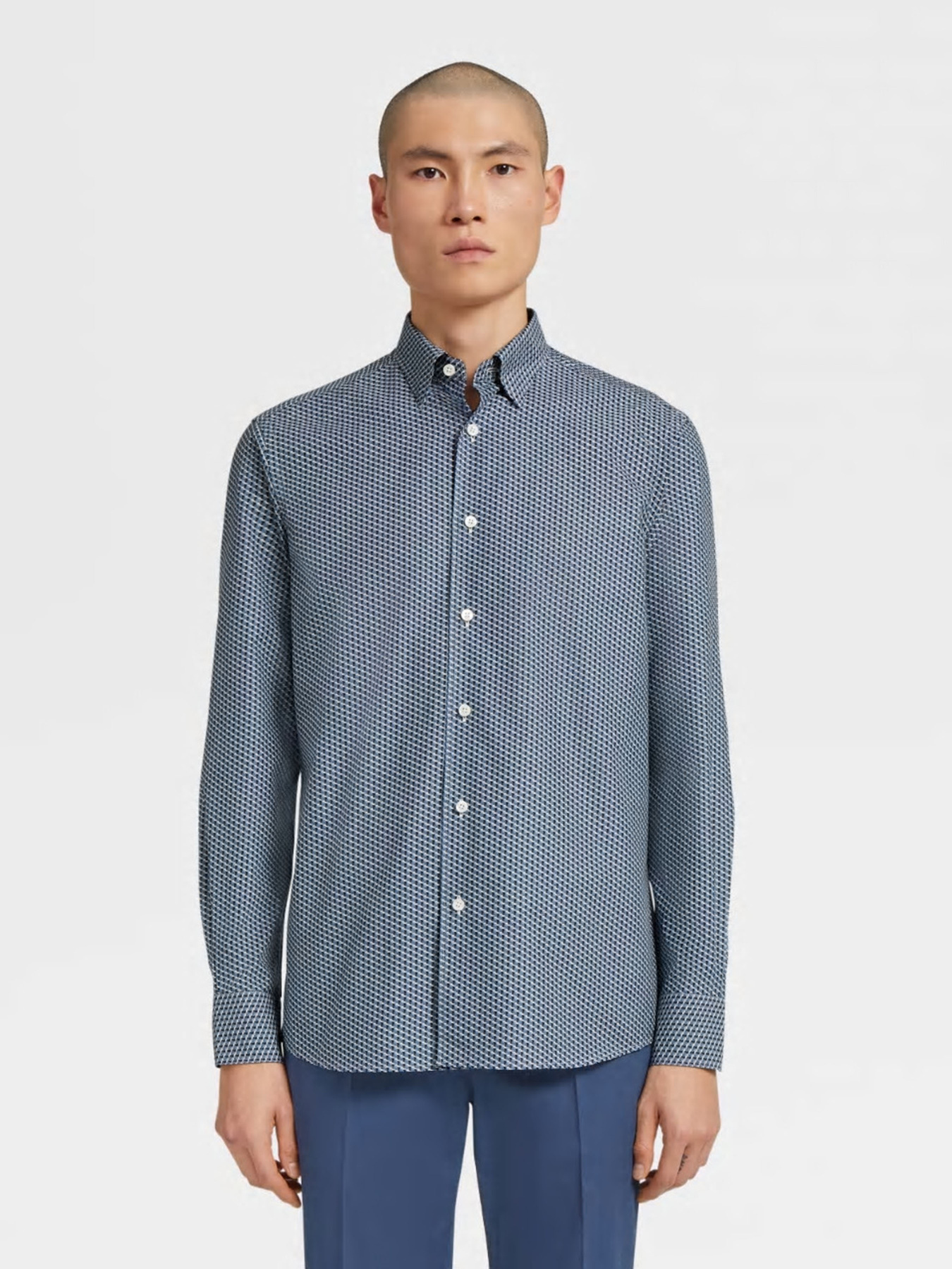 Сорочка повсякденна Zegna модель SH313823_Синій Сорочка повсякденна Zegna модель SH313823_Синій Фото