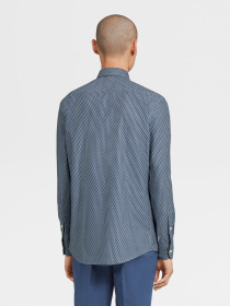 Сорочка повсякденна Zegna модель SH313823_Синій Сорочка повсякденна Zegna модель SH313823_Синій Фото