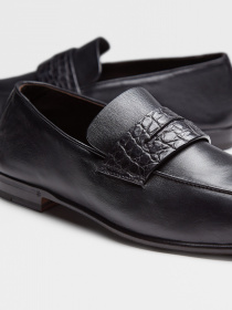 Лоферы Zegna модель FT312300_Чорний Фото