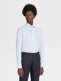 Рубашка повседневная Zegna модель SH314559_Блакитний Фото