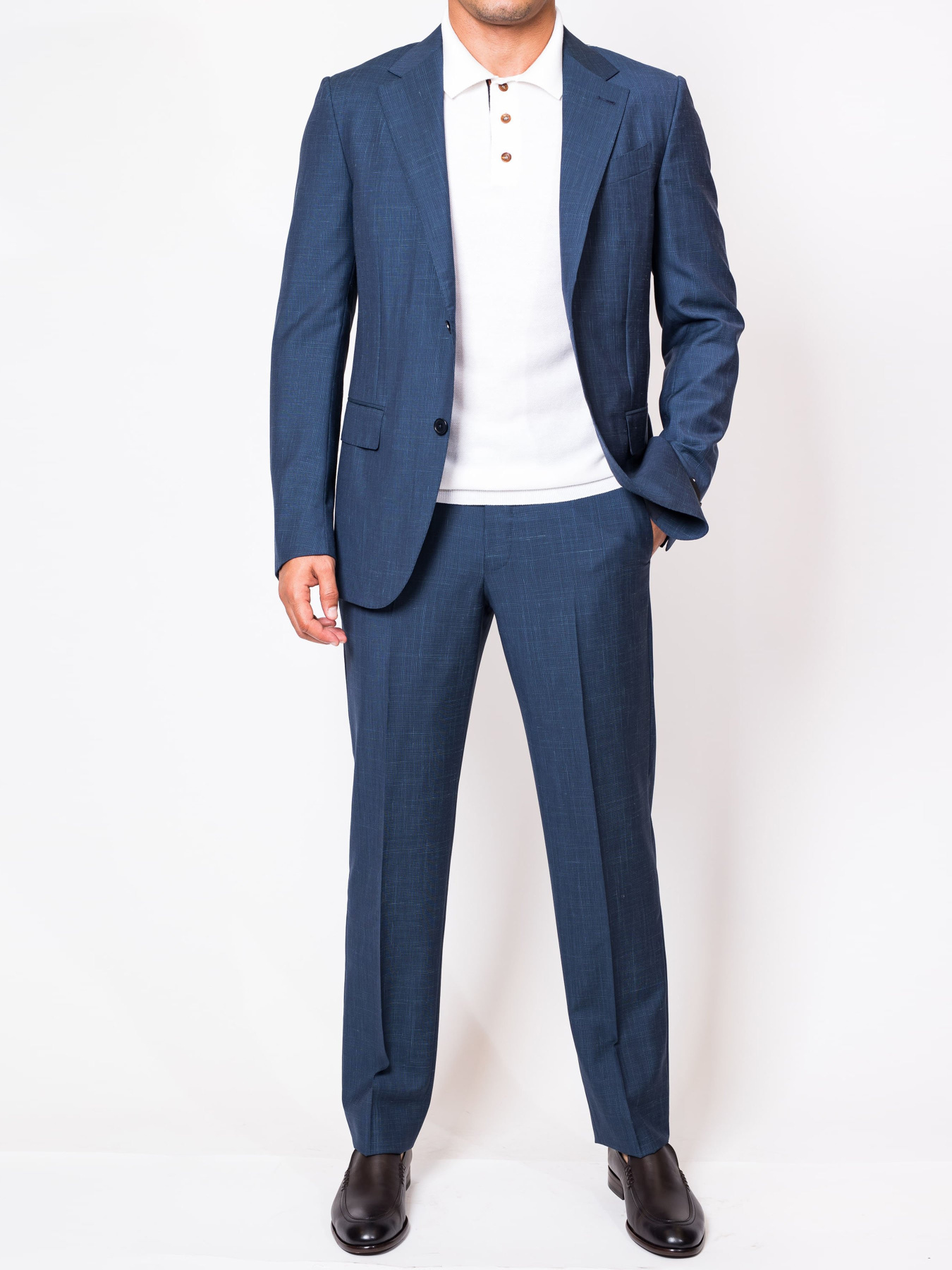 Деловой костюм Zegna модель ST312715_Синій Фото