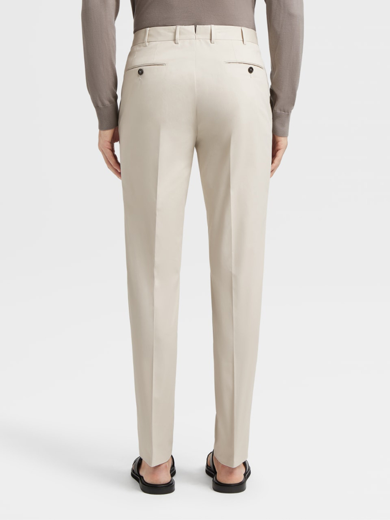 Классические штаны Zegna модель TR314580_Бежевий Фото