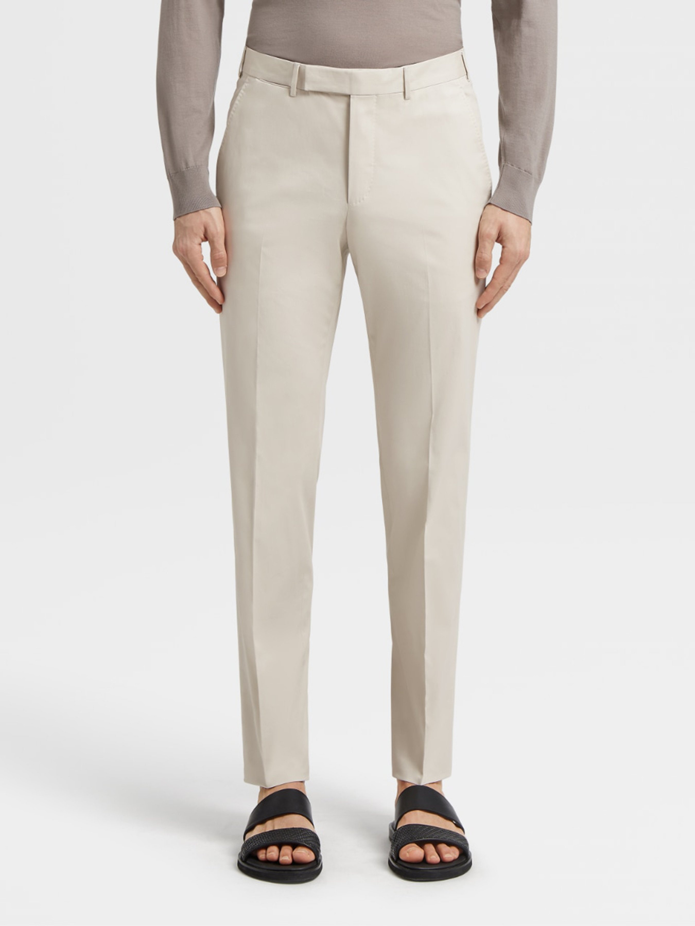 Классические штаны Zegna модель TR314580_Бежевий Фото