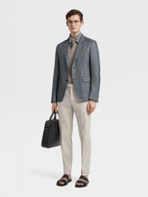 Классические штаны Zegna модель TR314580_Бежевий Фото