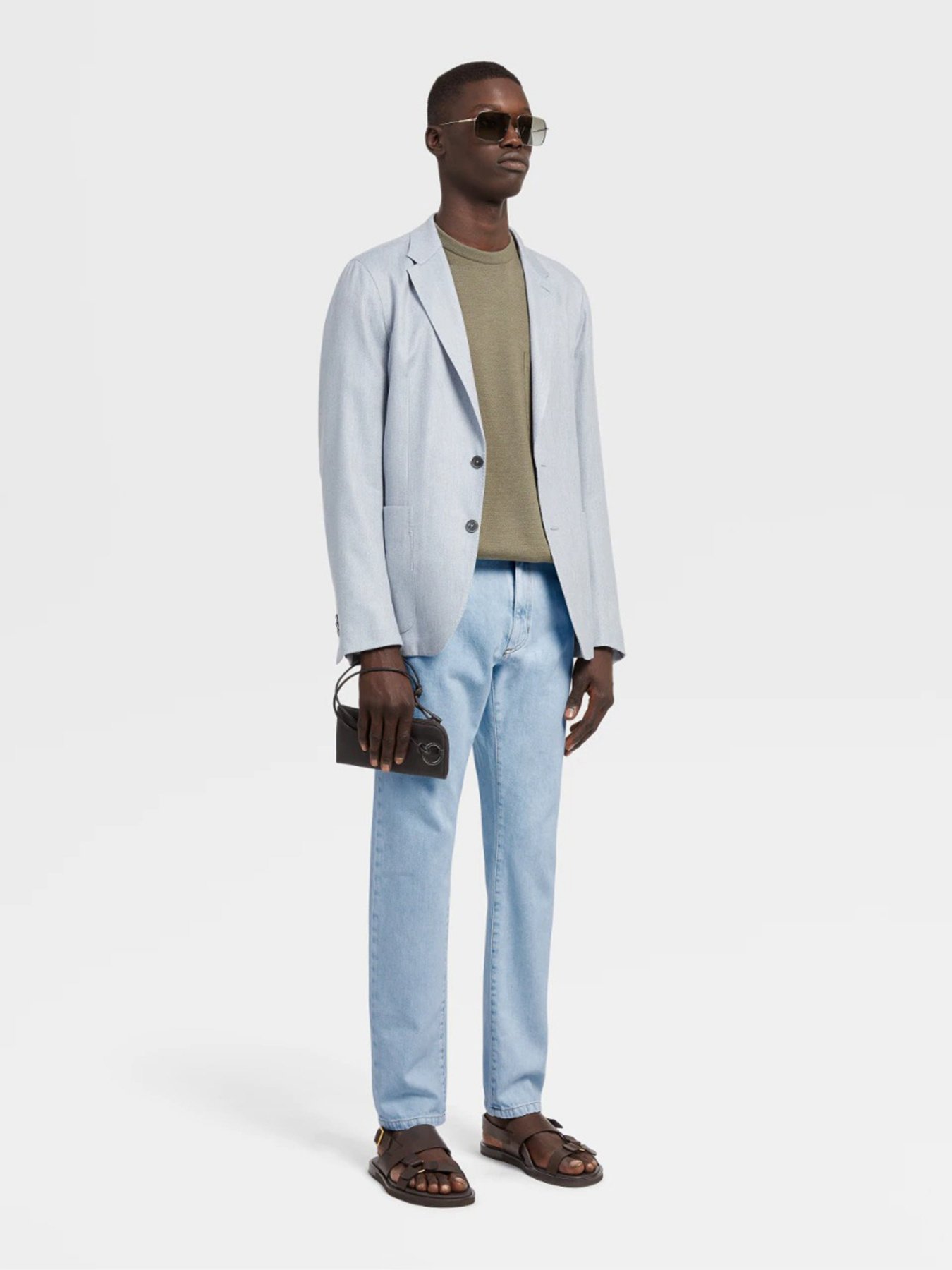 Прямі джинси Zegna модель TR315325_Синій Фото