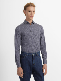 Рубашка повседневная Zegna модель SH10753_Фіолетовий Рубашка повседневная Zegna модель SH10753_Фіолетовий Фото