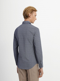 Рубашка повседневная Zegna модель SH169_Синій Рубашка повседневная Zegna модель SH169_Синій Фото