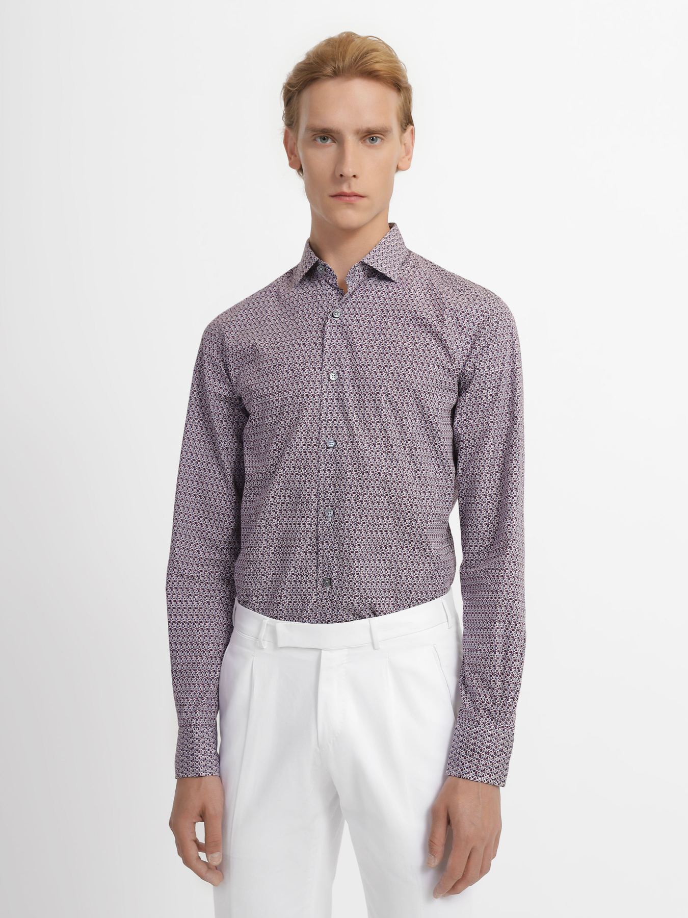 Рубашка повседневная Zegna модель SH305729_Бежевий Фото