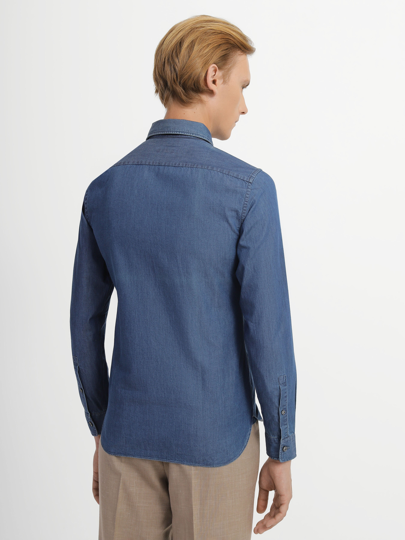 Рубашка повседневная Zegna модель SH307125_Блакитний Рубашка повседневная Zegna модель SH307125_Блакитний Фото