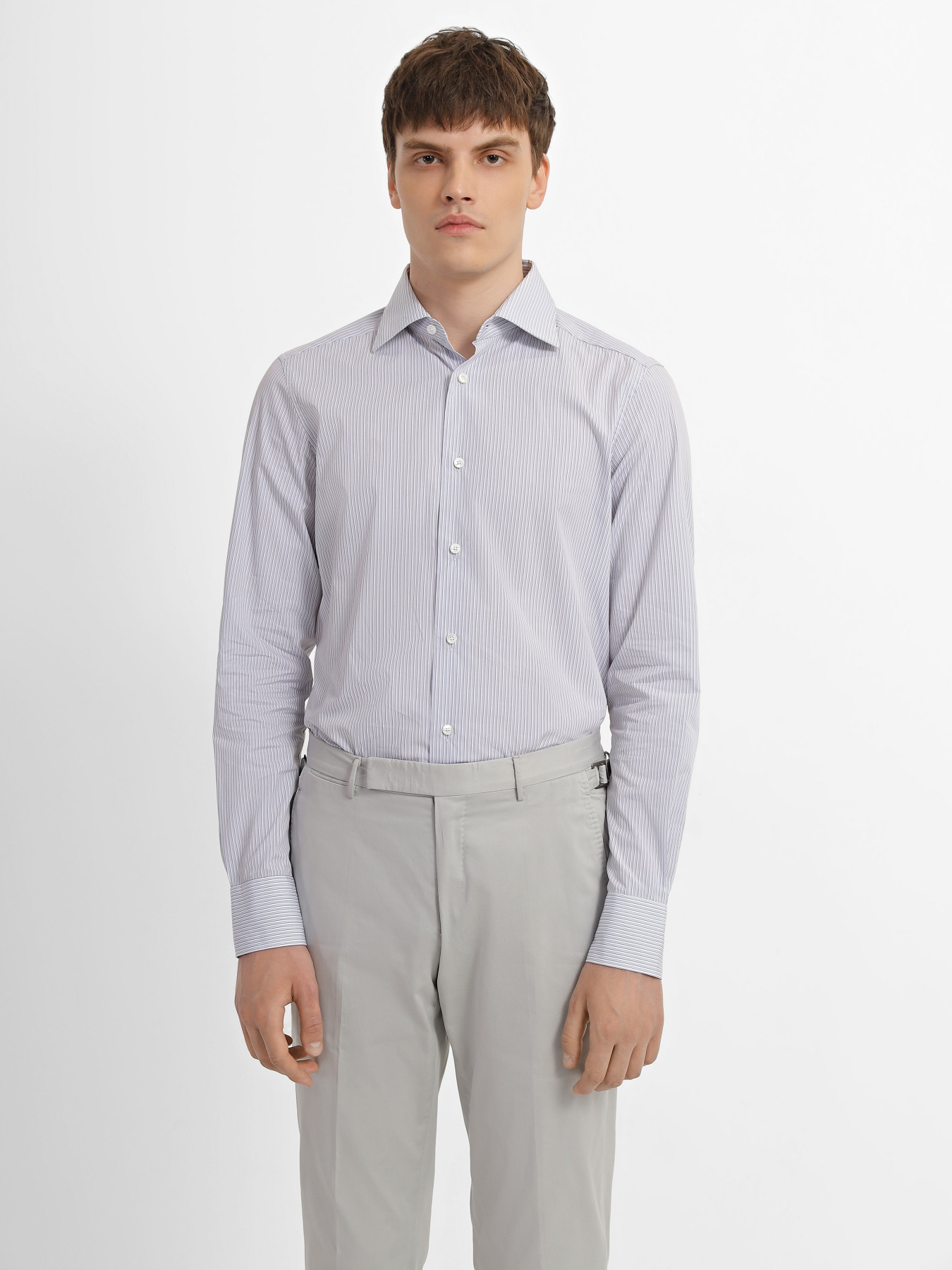 Рубашка повседневная Zegna модель SH308181_Коричневий Фото