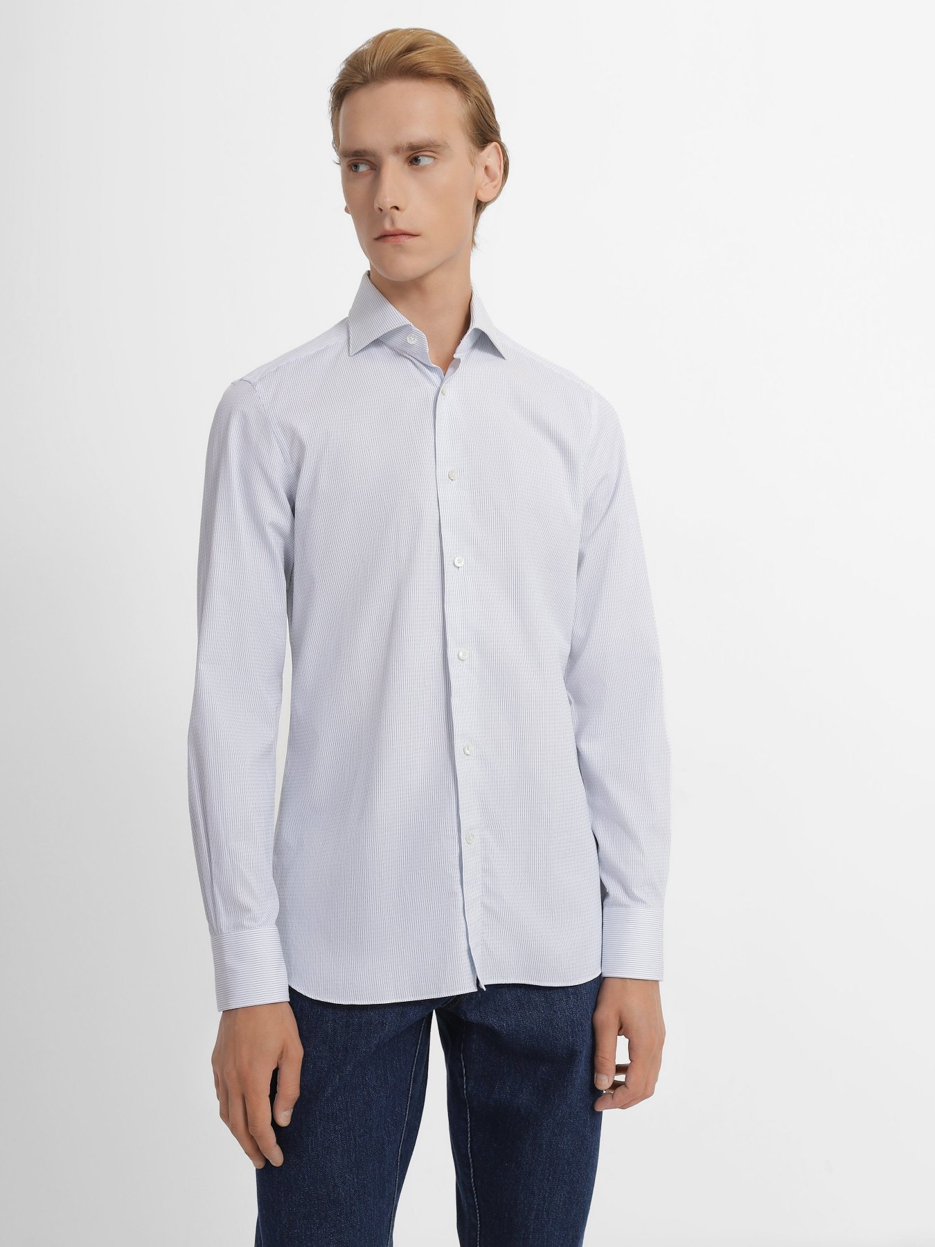 Рубашка Zegna модель SH308182_Блакитний Фото