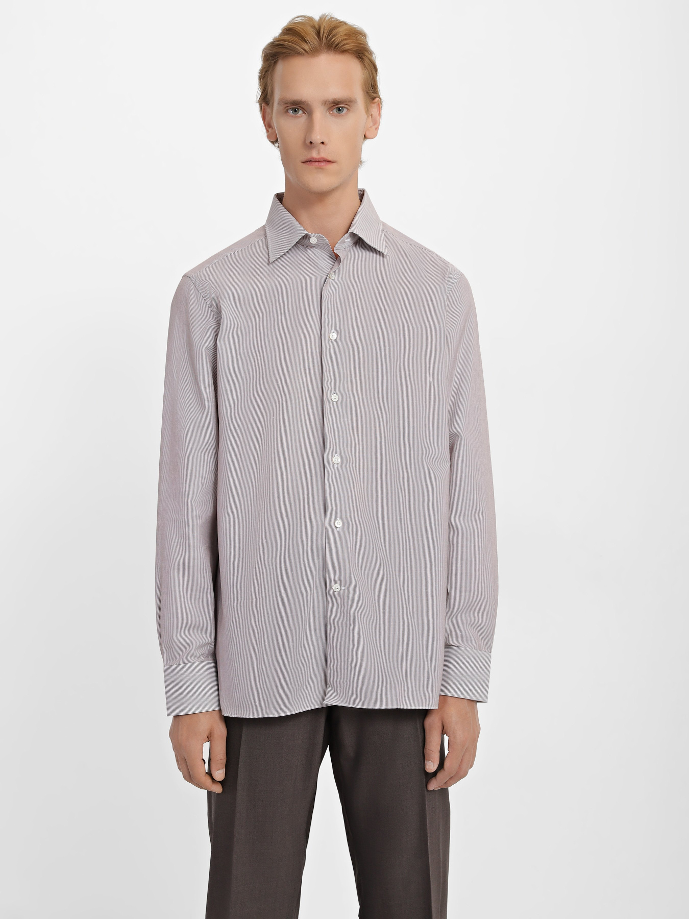 Рубашка повседневная Zegna модель SH308916_Коричневий Рубашка повседневная Zegna модель SH308916_Коричневий Фото