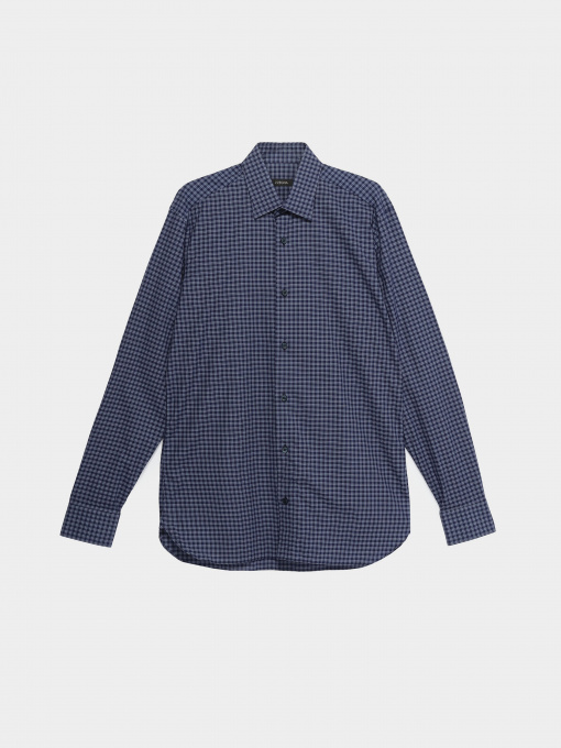 Рубашка повседневная Zegna модель SH309422_Синій/Білий Фото