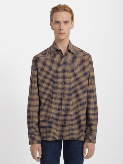 Рубашка повседневная Zegna модель SH309423_Синій/Білий Фото