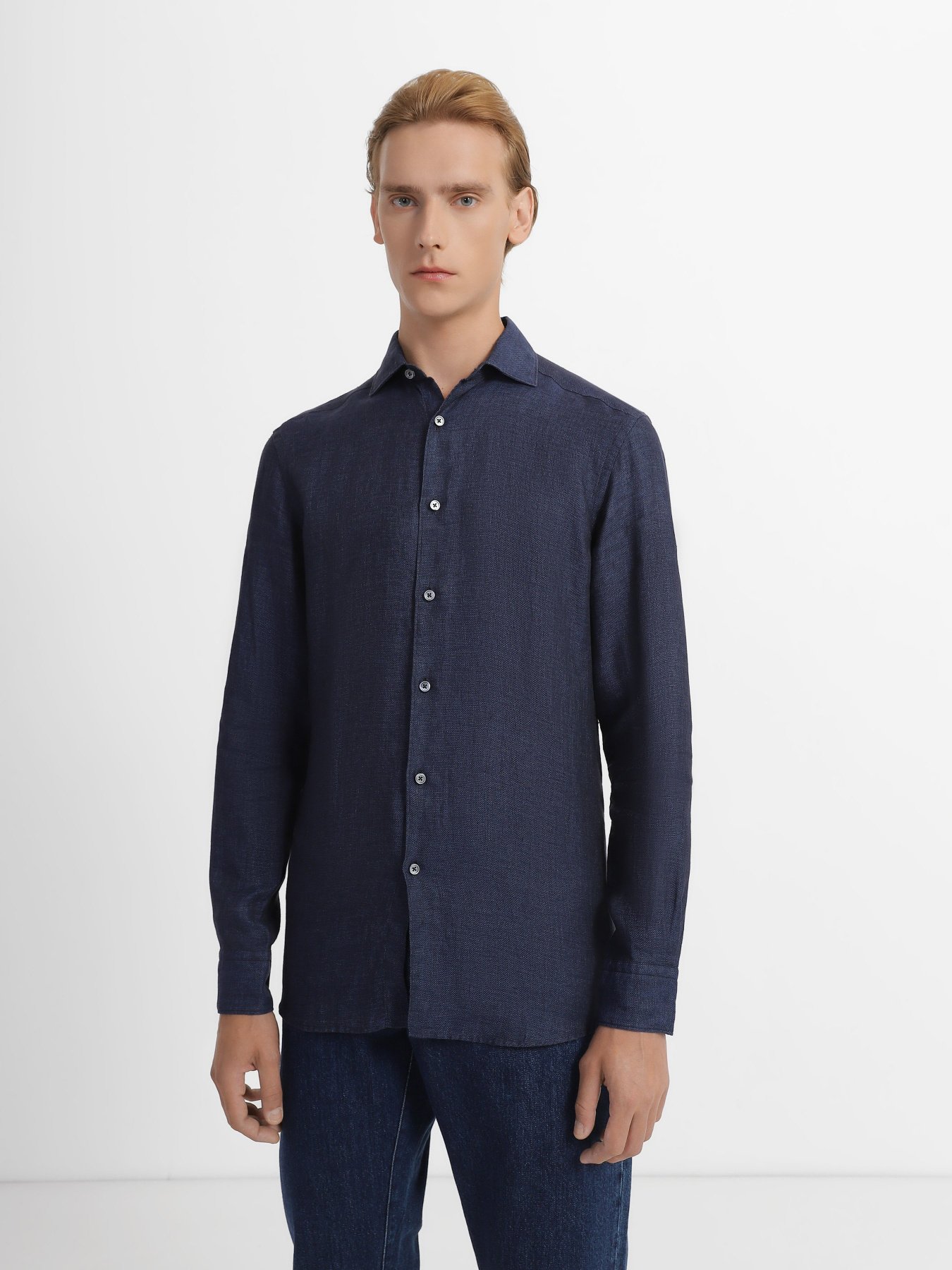 Сорочка повсякденна Zegna модель SH310932_Синій Фото