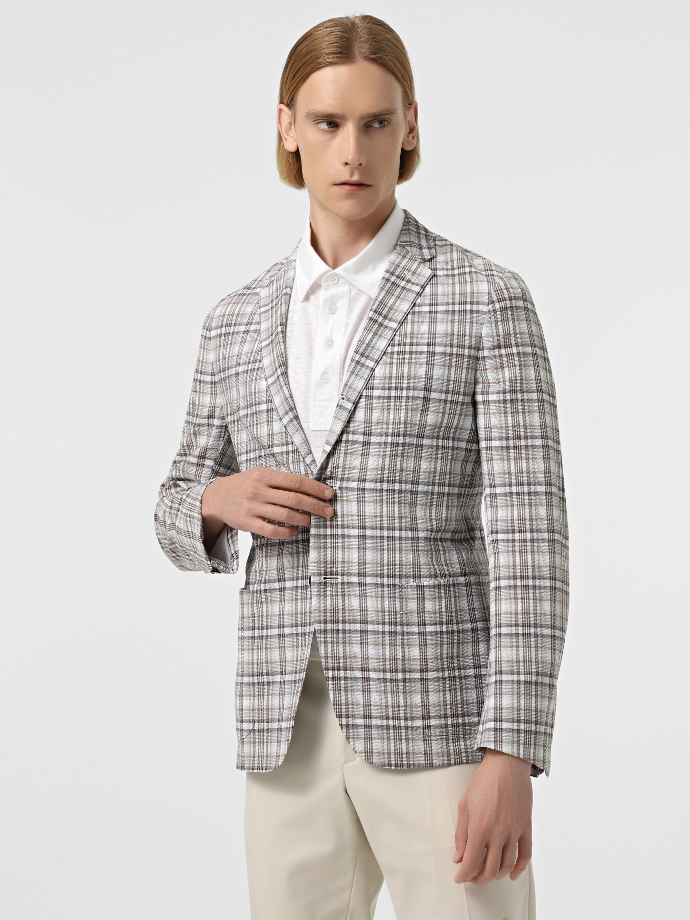 Пиджак Zegna модель JC314606_Світло-сірий Фото