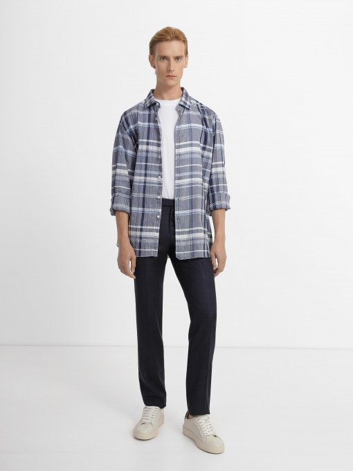 Рубашка повседневная Zegna модель SH312198_Синій Фото