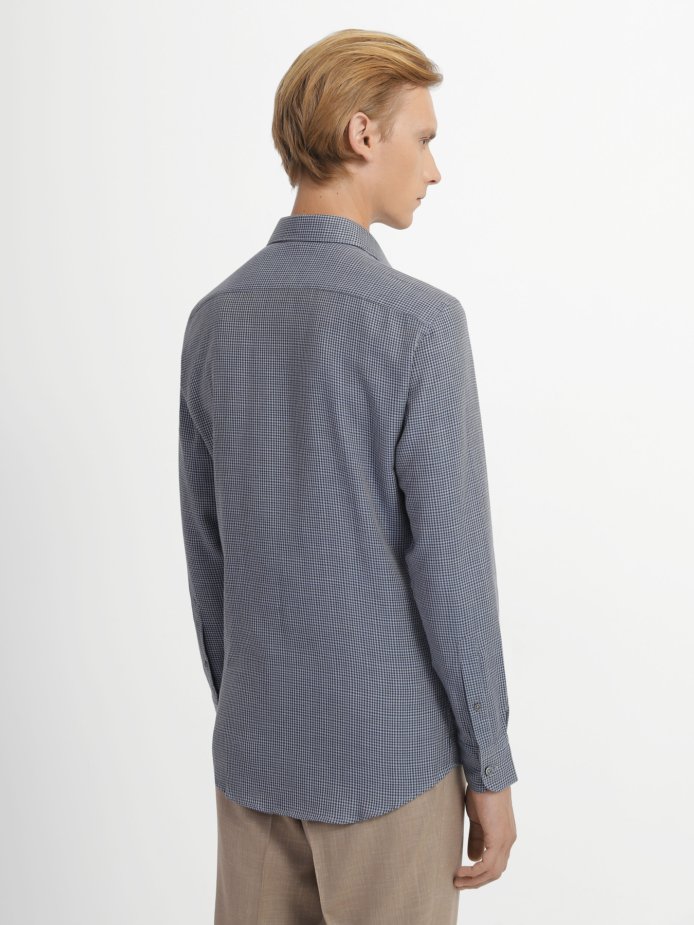 Рубашка повседневная Zegna модель SH313452_Синій Рубашка повседневная Zegna модель SH313452_Синій Фото