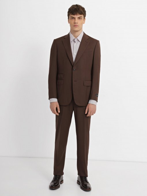 Деловой костюм Zegna модель ST308379_Коричневий Фото