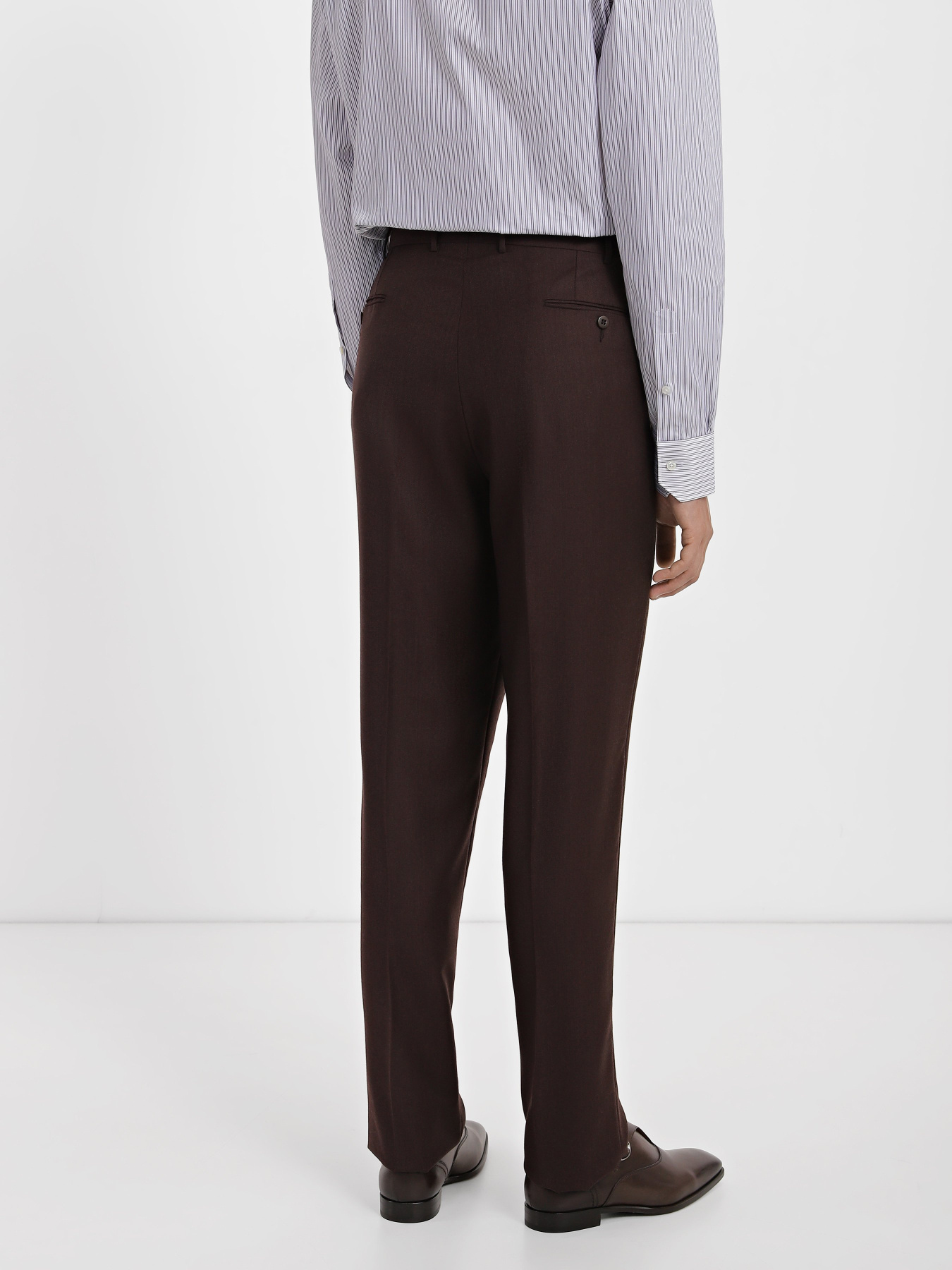 Классические штаны Zegna модель TR307009_Коричневий Фото