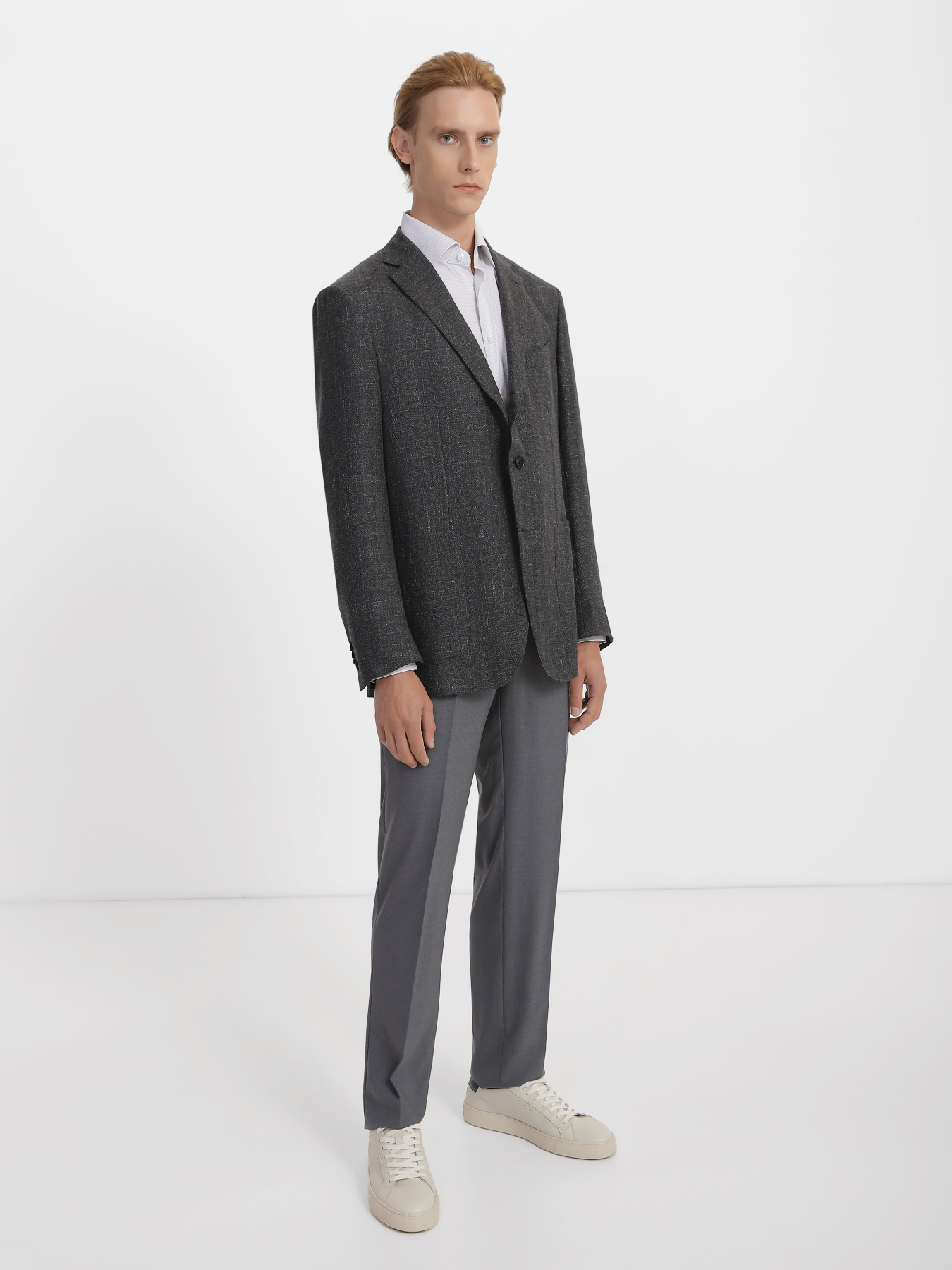 Классические штаны Zegna модель TR308385_Сірий Фото