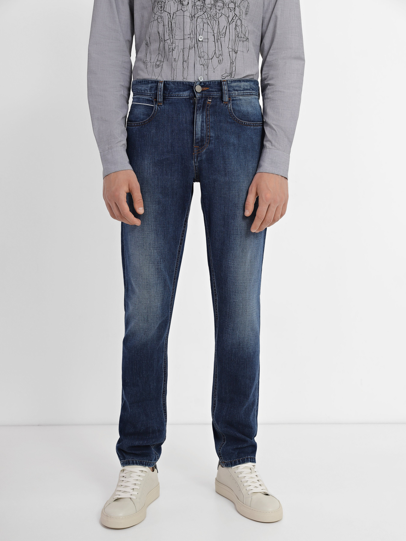 Прямые джинсы Zegna модель TR310728_Синій Фото